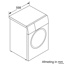 Bosch Wasmachine WUU28T00FG Serie 6 8 kg, 1400 tr/min., EcoSilence Drive, LED-display, SpeedPerfect, onderbouw