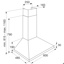 Etna Decoratieve dampkap AP160RVS Wanddampkap voor centraal afzuigsysteem, Pyramidaal model, Led Verlichting, 60cm, Inox