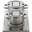Etna Domino kookvlak elektrisch KE129RVS Elektrokookplaat, 2 zones, 28cm, Inox